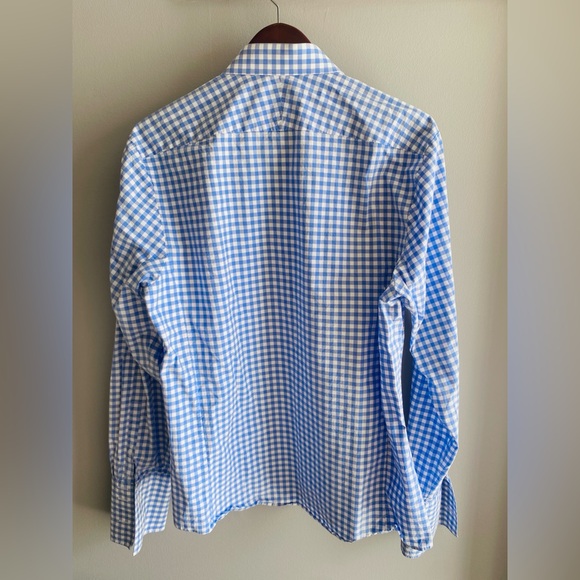 Thomas Pink Blue Gingham Dress Shirt - Picture 2 of 4